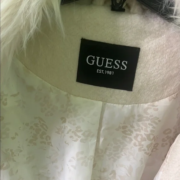 Cream Coat with Faux Fur Collar - Picture 3 of 11